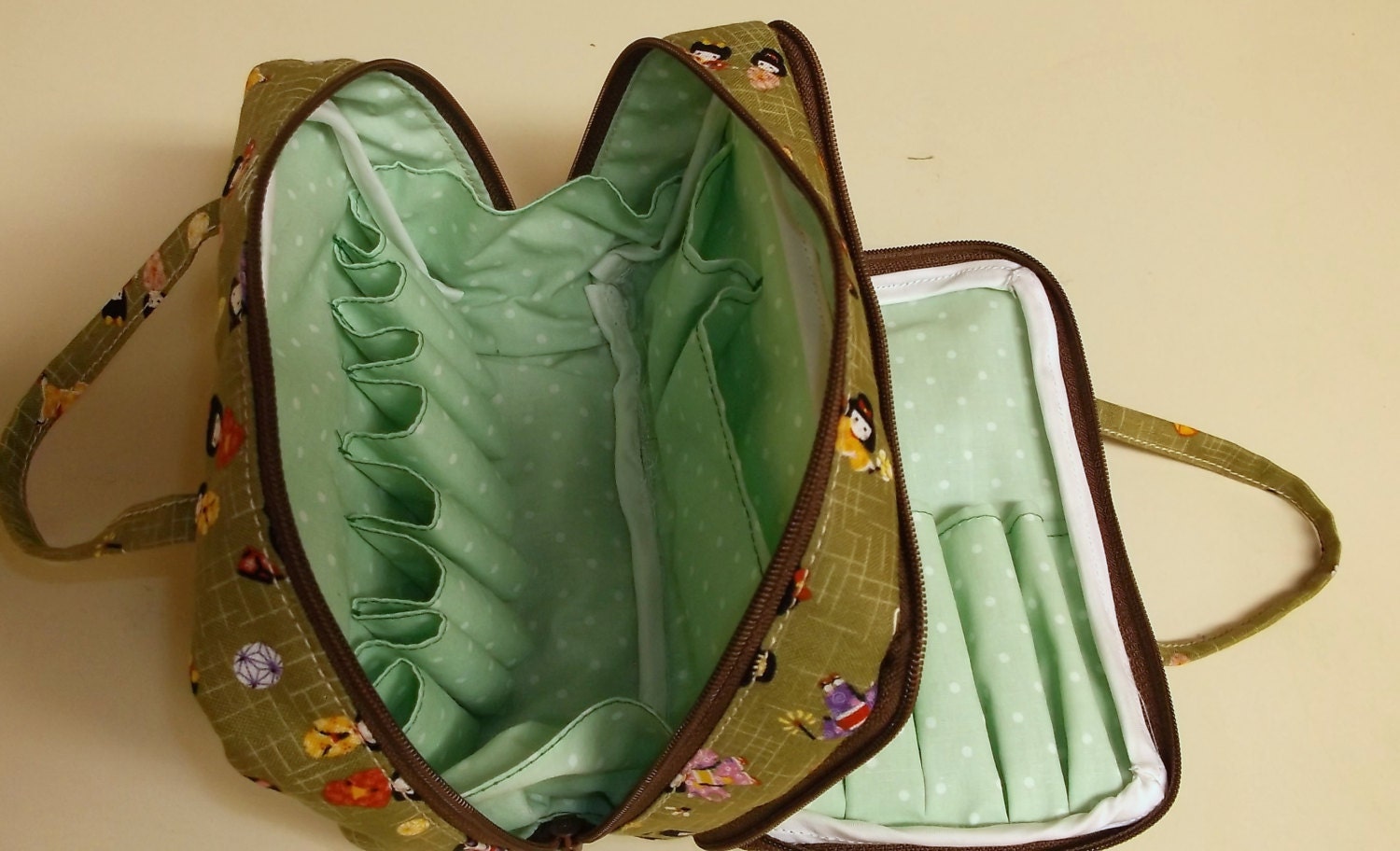 cosmetic bag with compartments