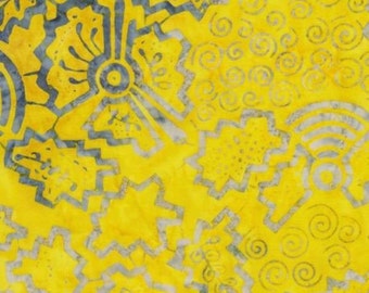 Timeless Treasures Tonga Batik Gelato Yellow Spirals Batik Fabric by the Yard B8425-YLW