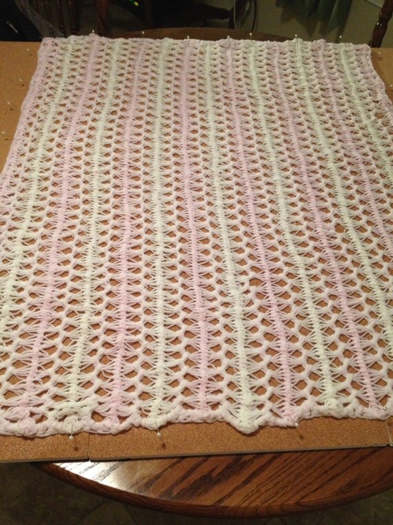 Hairpin lace crochet baby blanket beanie and booties