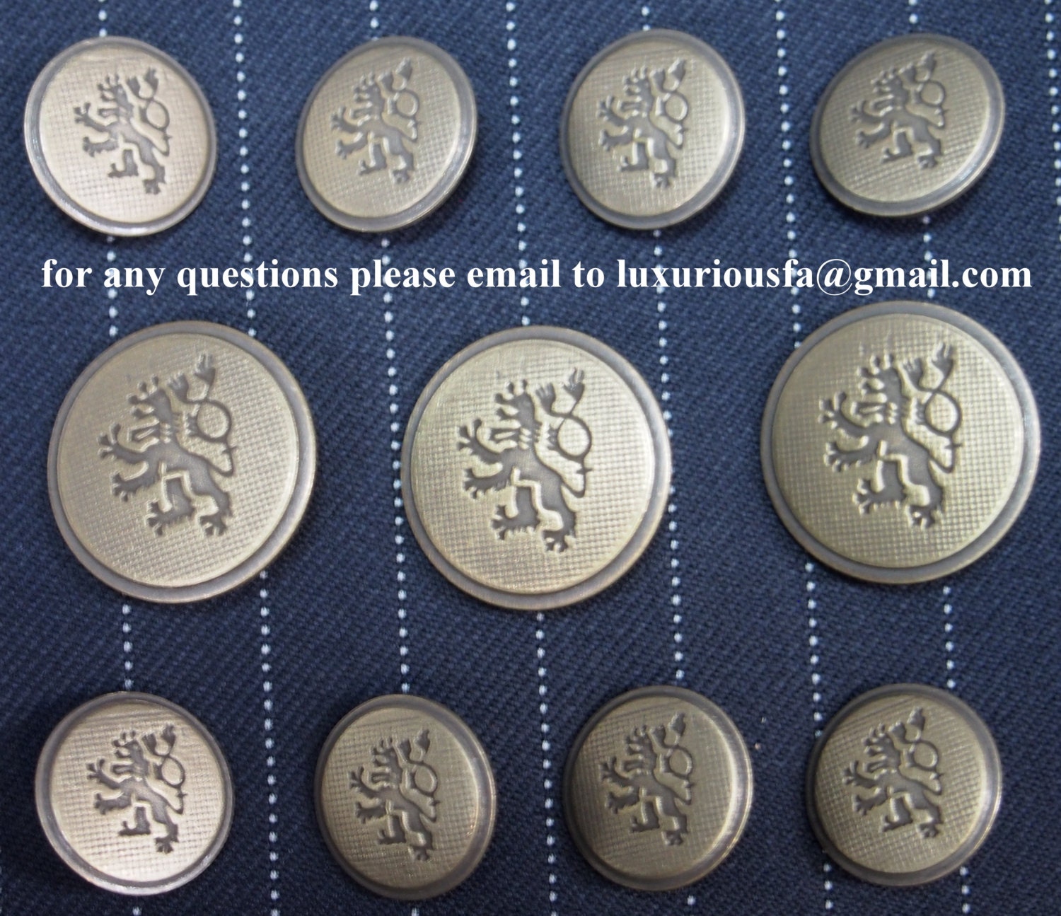 Antique Brass Blazer Buttons Set for suit jacket blazer or