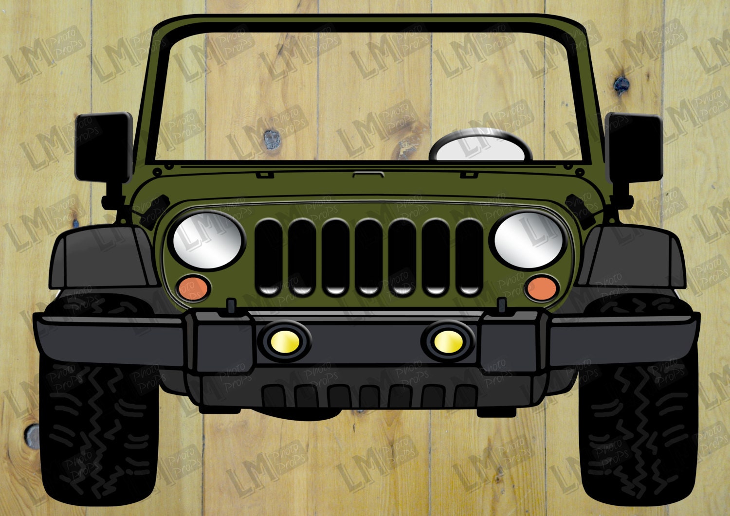 Army Green Jeep Style Photo Booth Prop Jeep Prop SUV Prop