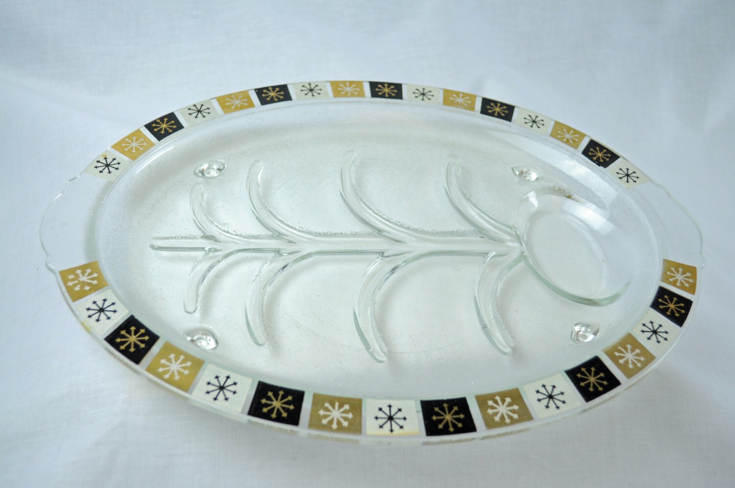 Fire King Atomic Starburst Serving Platter Haute Juice