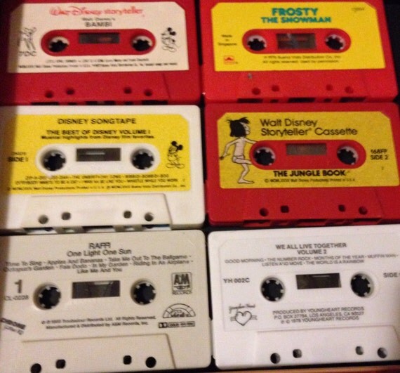 Children's Cassette Tapes from the 70's and 80's by KalicoVintage