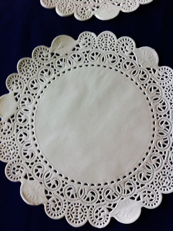 25 French Lace Round Paper Doilies 12 inch Wedding by MinasPantry