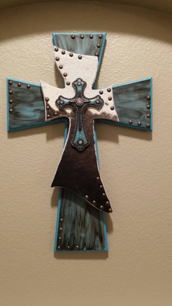 hand crafted cowhide cross
