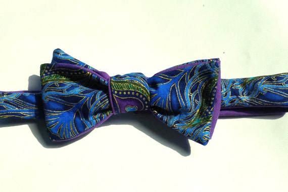 The Peacock - Purple & Peacock Patterned Tie