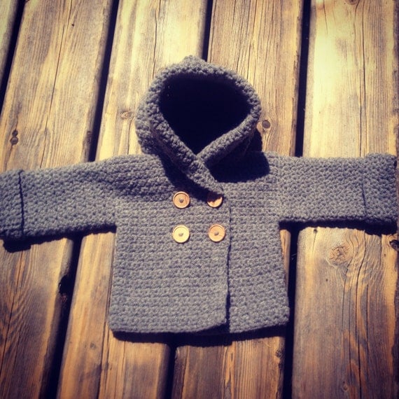 Steppin' Out: Baby and toddler crochet pea coat by CarefulsCrochet
