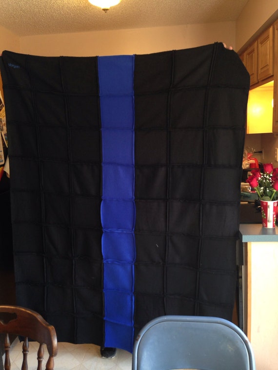 Items similar to The Thin Blue Line Fleece Blanket on Etsy
