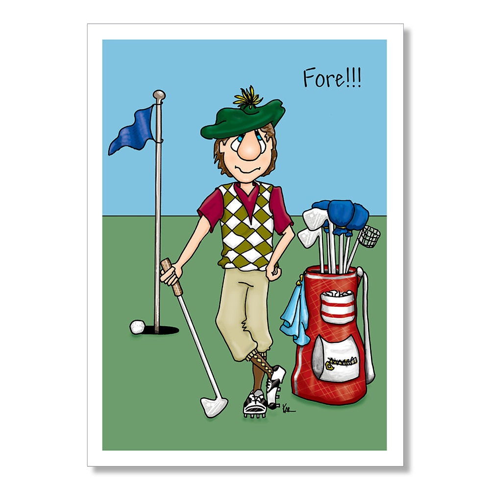 Funny Birthday Card For Golfer