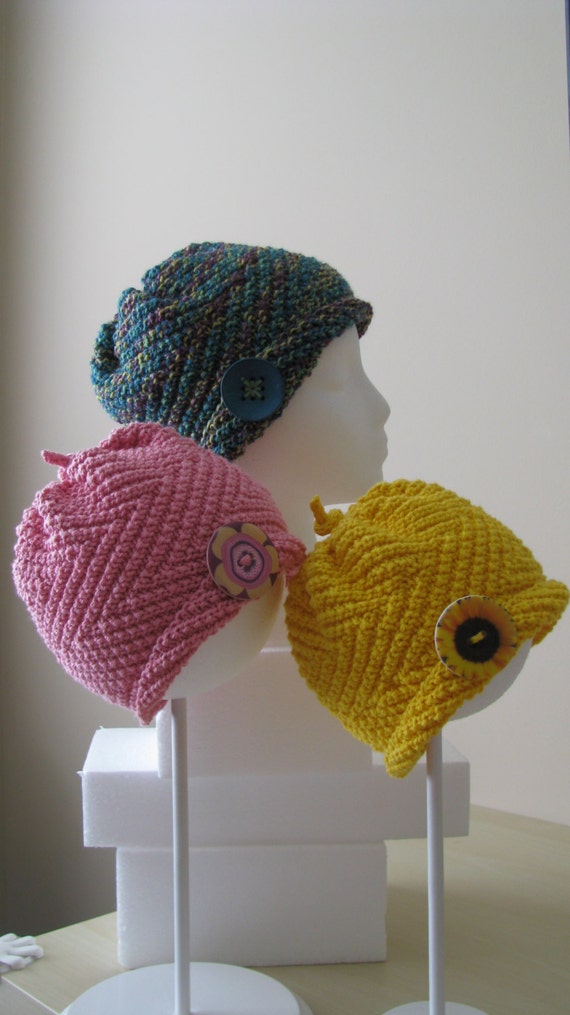 Instant Download Knitting Pattern Spring Hat or Chemo Hat