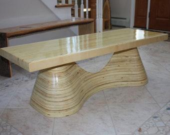 Birch plywood bench
