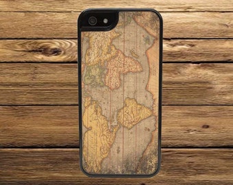 Map Of The World Iphone 6 Case Cell Phone Case - Vintage World Map Cell Phone Case - iPhone Cell Phone Cases - Samsung Galaxy Case - iPod Case