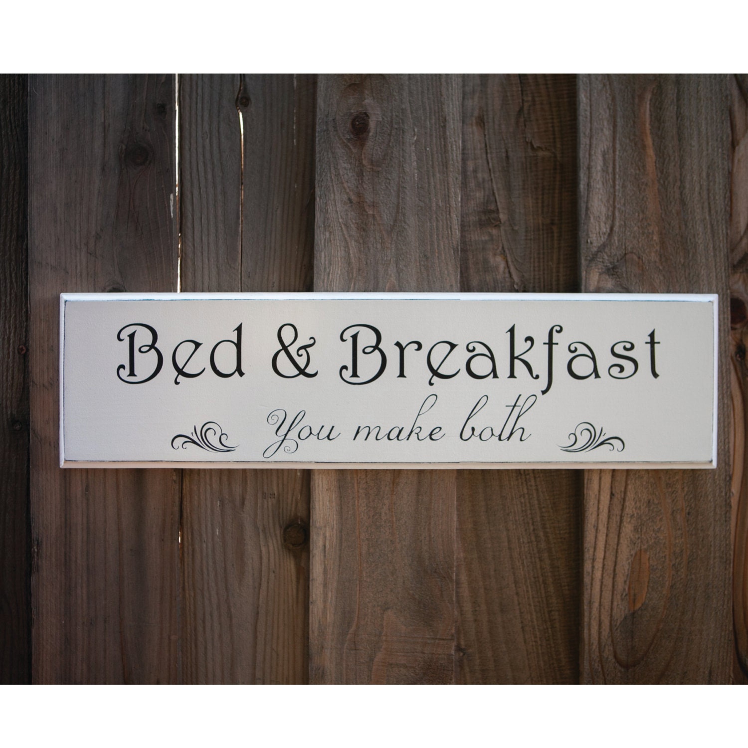 Bed & Breakfast Hand Painted Wood Sign Kitchen Decor