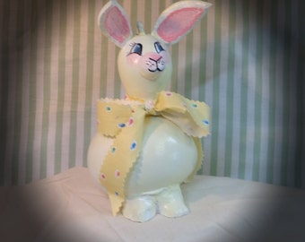 Bunny rabbit, gourd art, painted gourd, caricature of Easter bunny ...