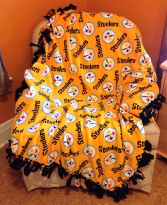 Pittsburgh Steelers Throw Blanket Fleece by BlankiesAndBonnies