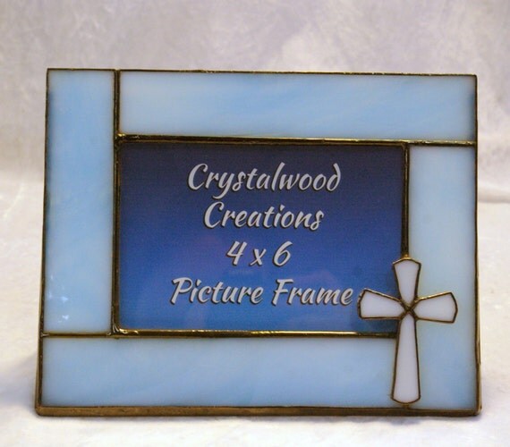 4 x 6 Inch Stained Glass Picture Frame by CrystalwoodCreations