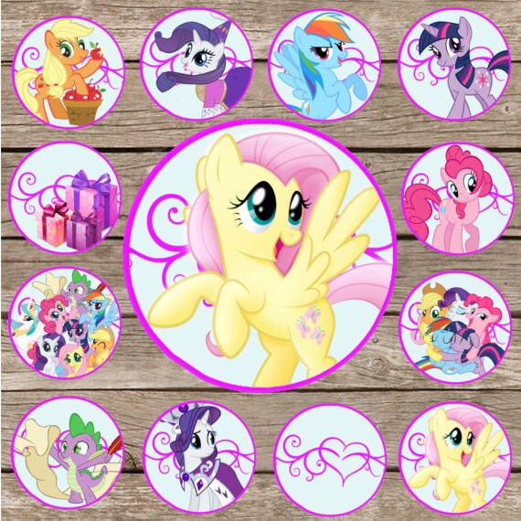 My Little Pony Cupcake Topper Digital Download My by ClipArt911