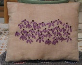 Embroidered Primitive Coneflower Pillow, FAAP, OFG, HAFAIR