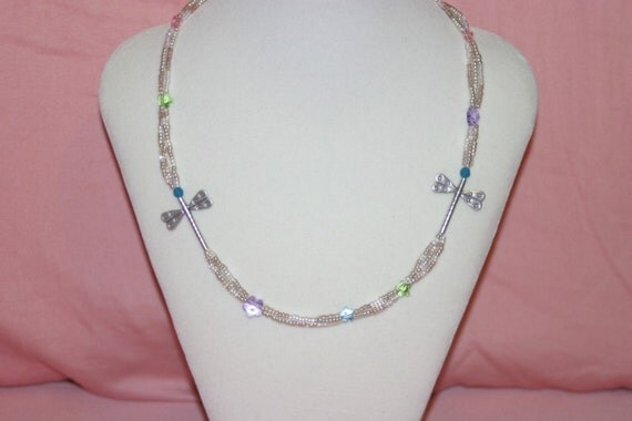 Beaded Dragonfly Necklace
