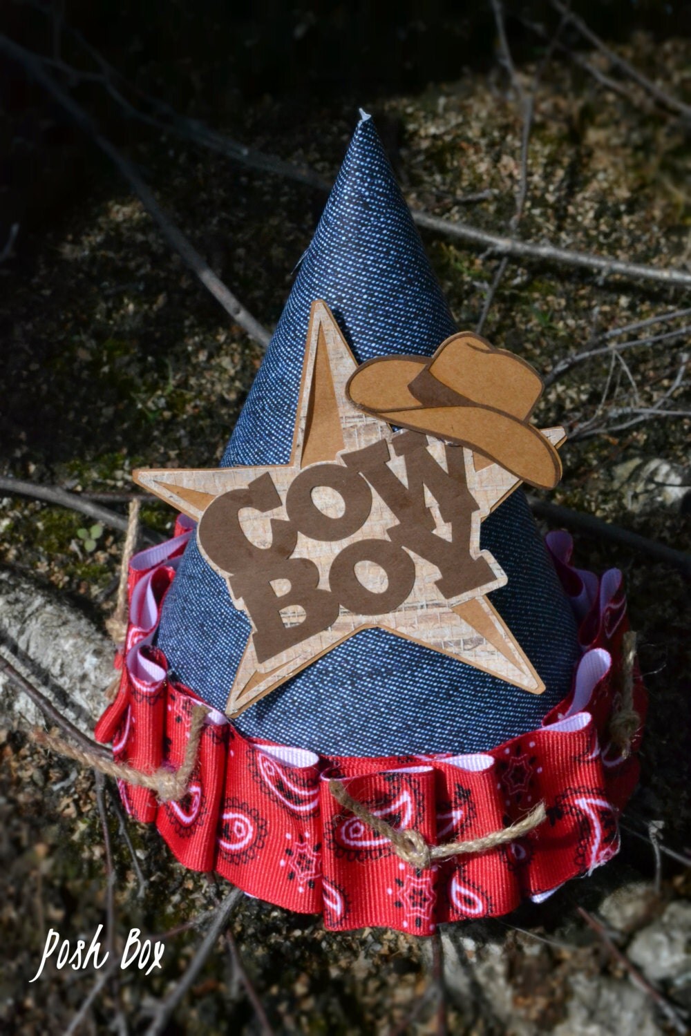Cowboy Party Hat by PoshBoxParties on Etsy
