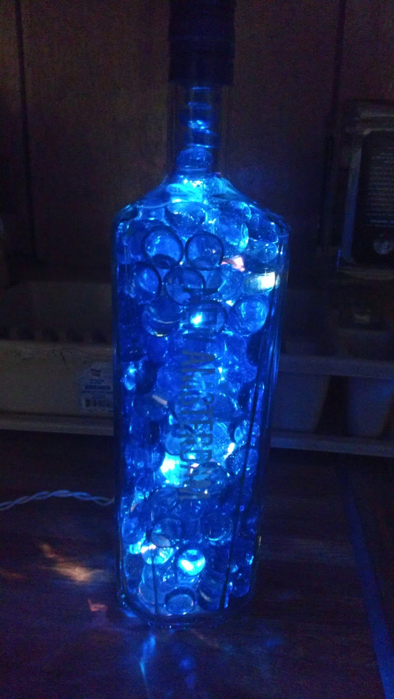 FREE S&H Light up Vodka light bottle with by KUZTOMCREATIONS