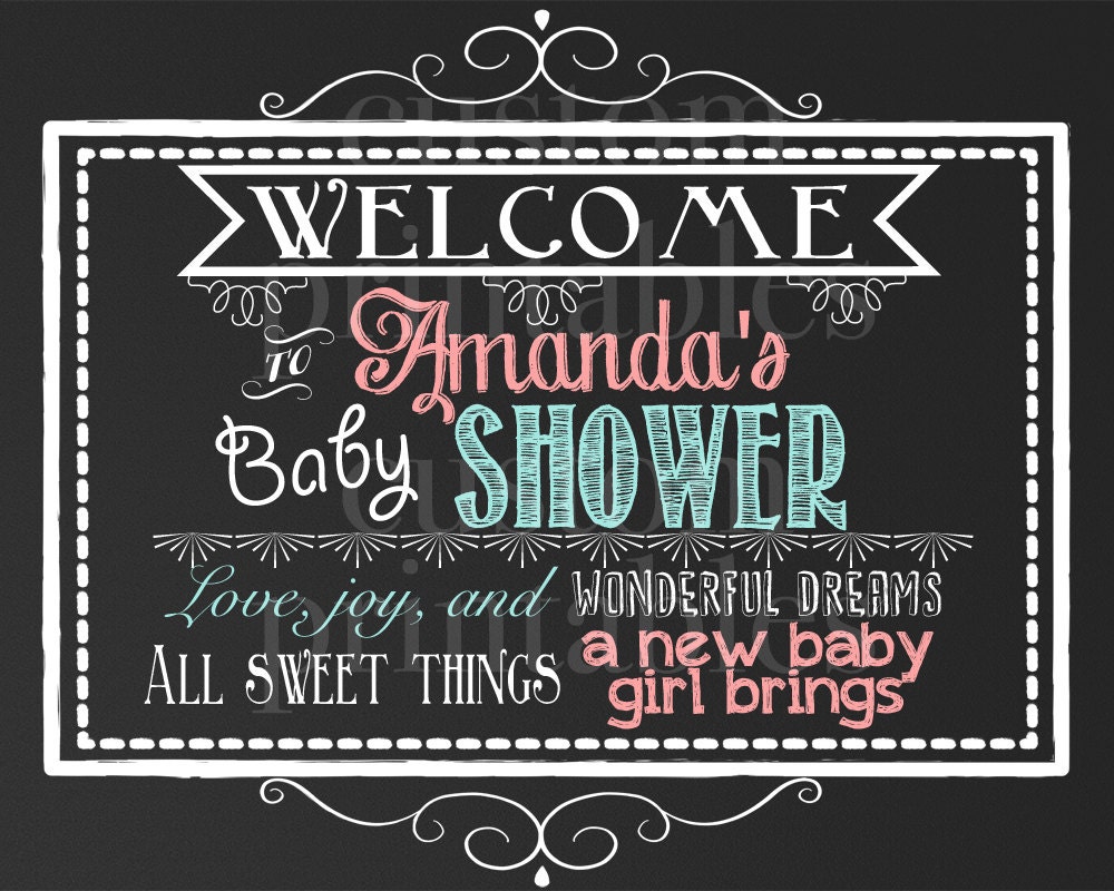 baby shower welcome board ideas