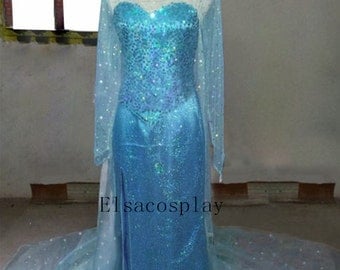 Deluxe Style - Elsa Dress, Elsa Costume, Elsa Cosplay, Queen Elsa ...