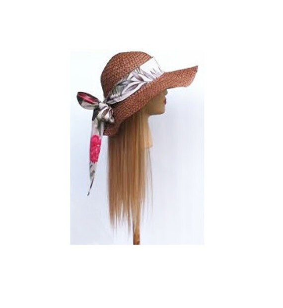 Hair Attached Stylish Beach Hair Hat With Attached Hair, Chemo Hair Hat