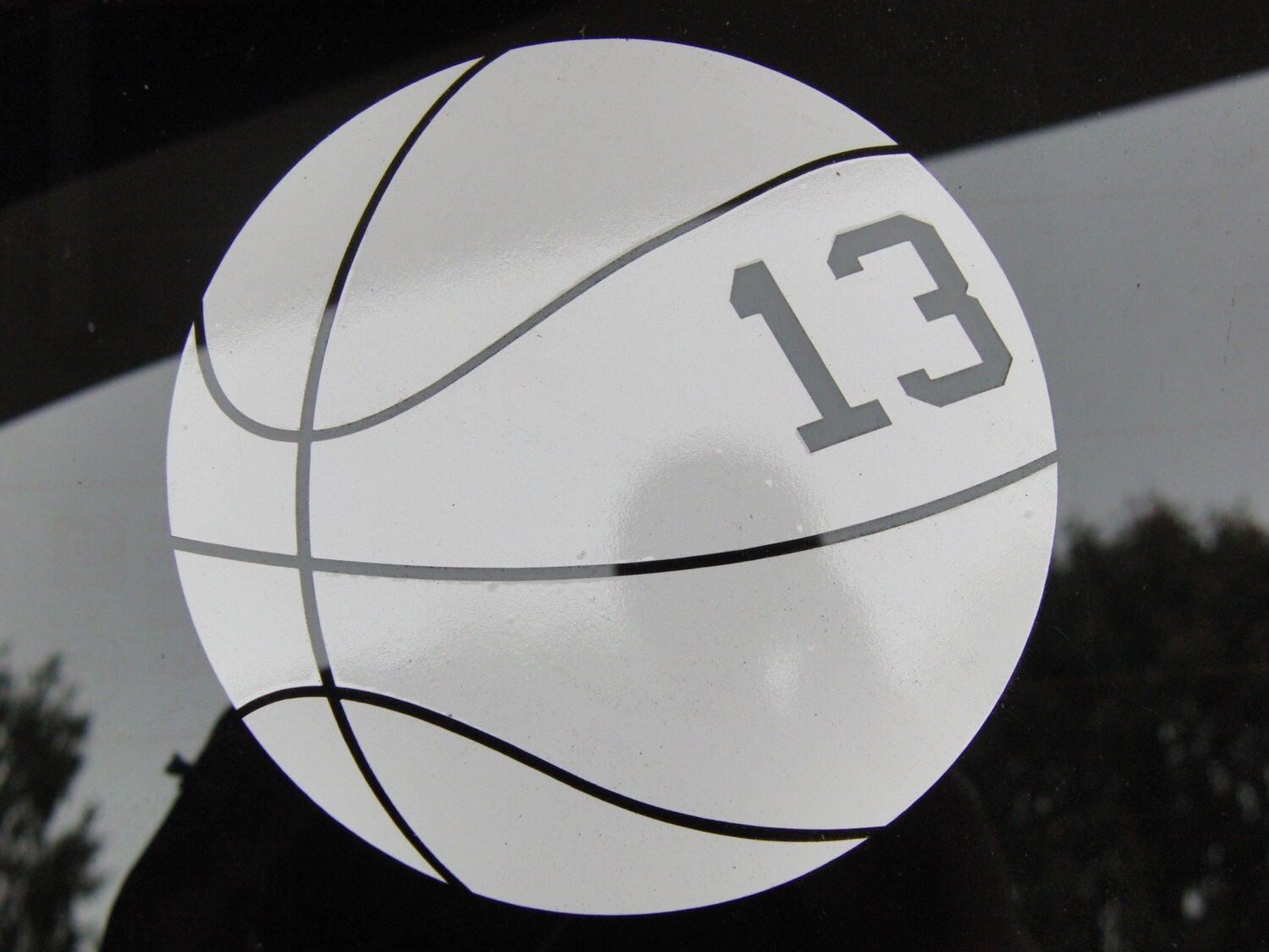 Personalized basketball car window decal with your child's