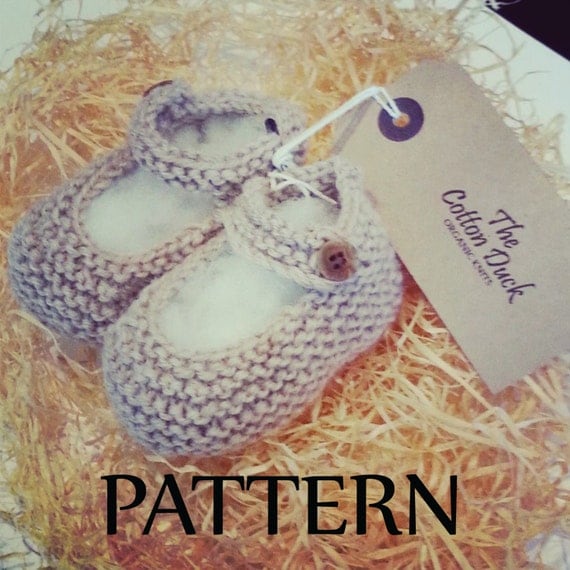 Knitted Mary Janes. PATTERN ONLY. Baby Booties. Girls shoes.