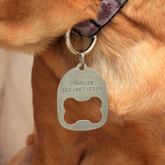 Personalized Dog Collar Tag Bottle Opener
