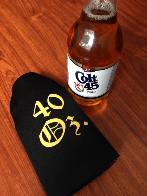 40 Oz. Beer Bottle Koozie Coozie Cozy Black and by ShopSmokeyTaboo