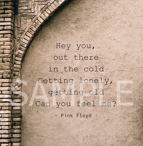 Pink Floyd Song Lyrics Glossy Photo PF1 By Hollywoodpics