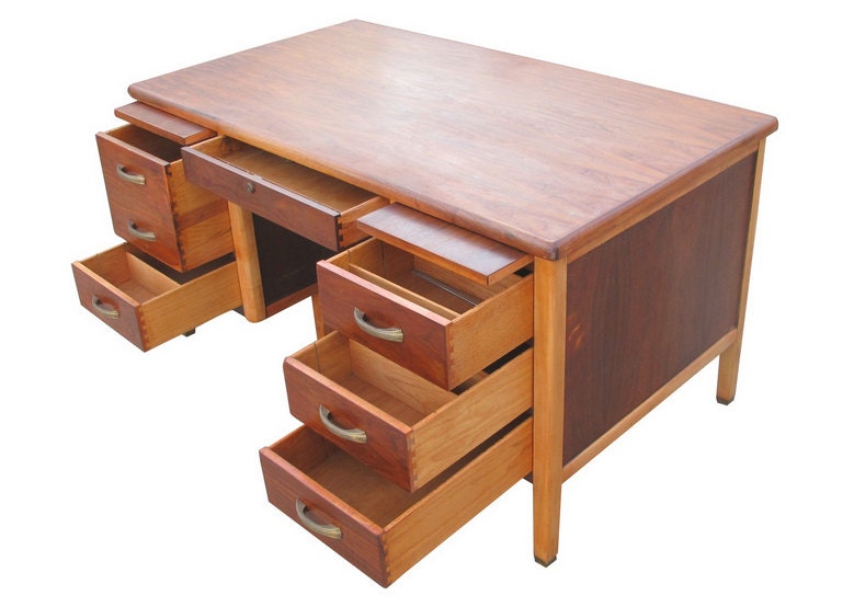 Mid Century Modern Jackson Desk by Jasper Desk by BuyFoundObjects