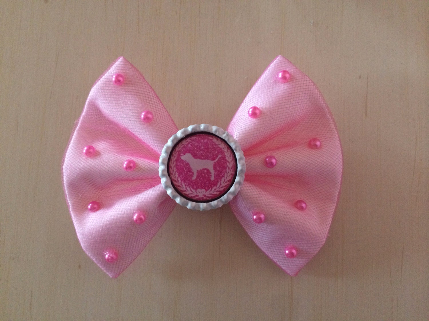 Victorias Secret PINK Hair Bow by BellasBoldBows on Etsy