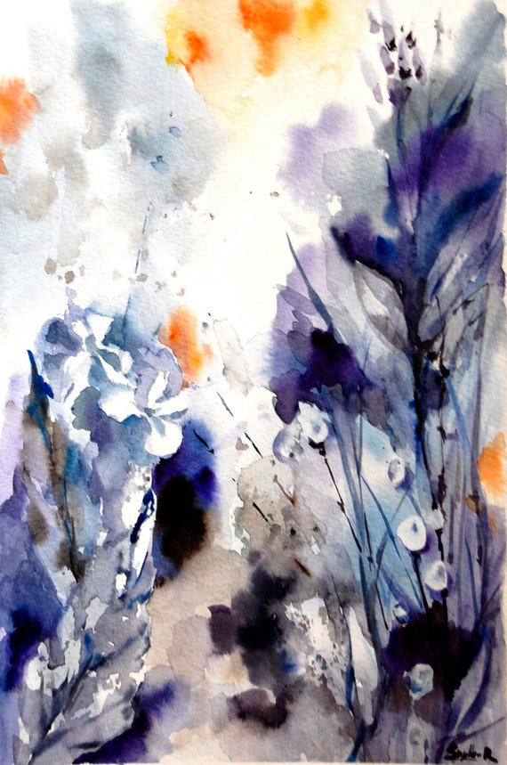 Abstract Nature Watercolor Art Print From By Canotstopprints