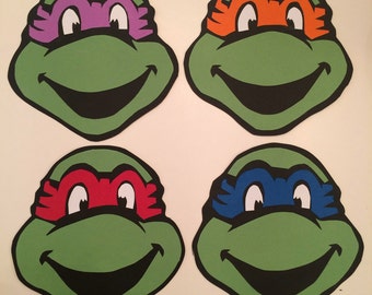 Ninja Turtle Birthday Cutouts for Banner or Centerpieces