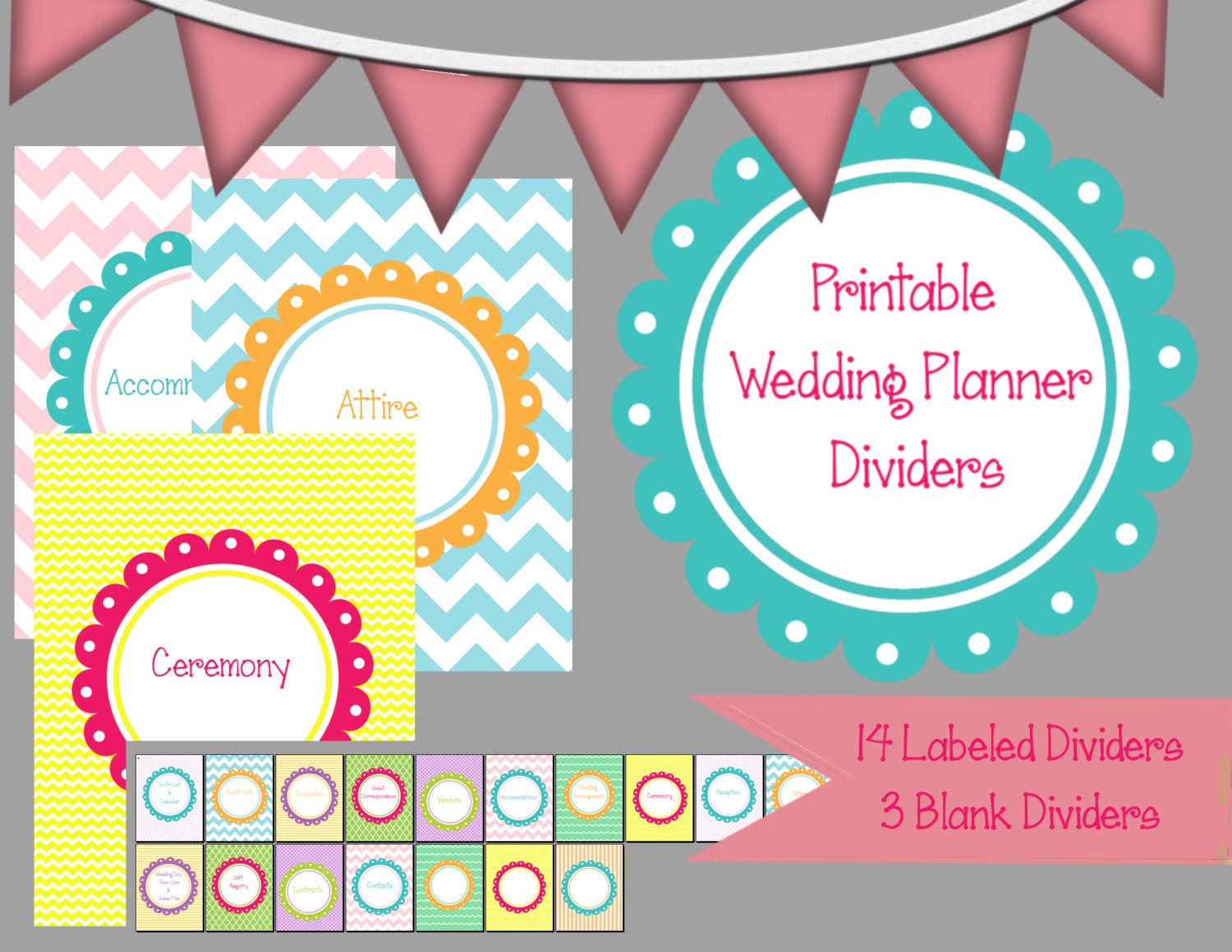 Downloadable Wedding Planner Dividers