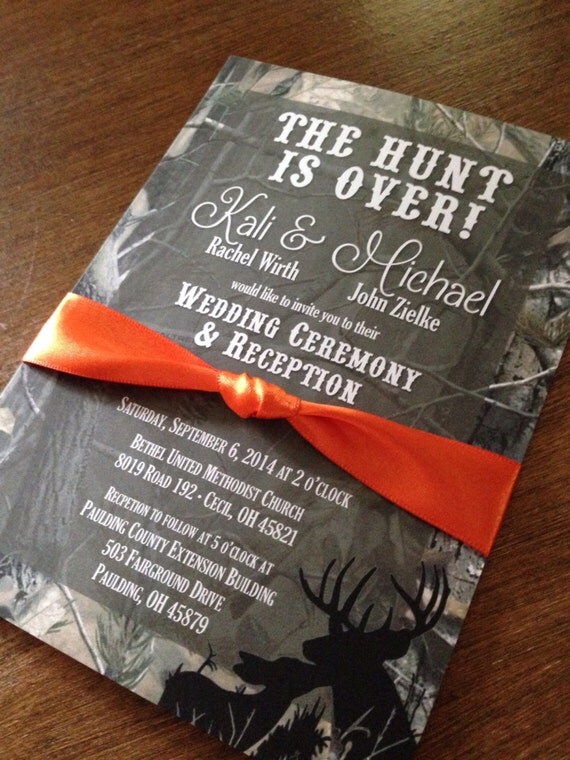 Camo Wedding Invitation SetThe Hunt is Over Wedding