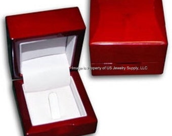 1 Cherry Wood Standard or Championship Ring Jewelry Display Gift Box