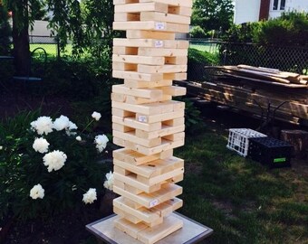 Giant Falling Blocks Lawn Game (3ft tall)