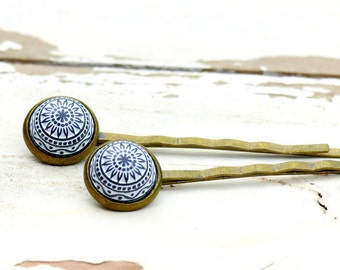 Hair clip Morocco - with grey relief