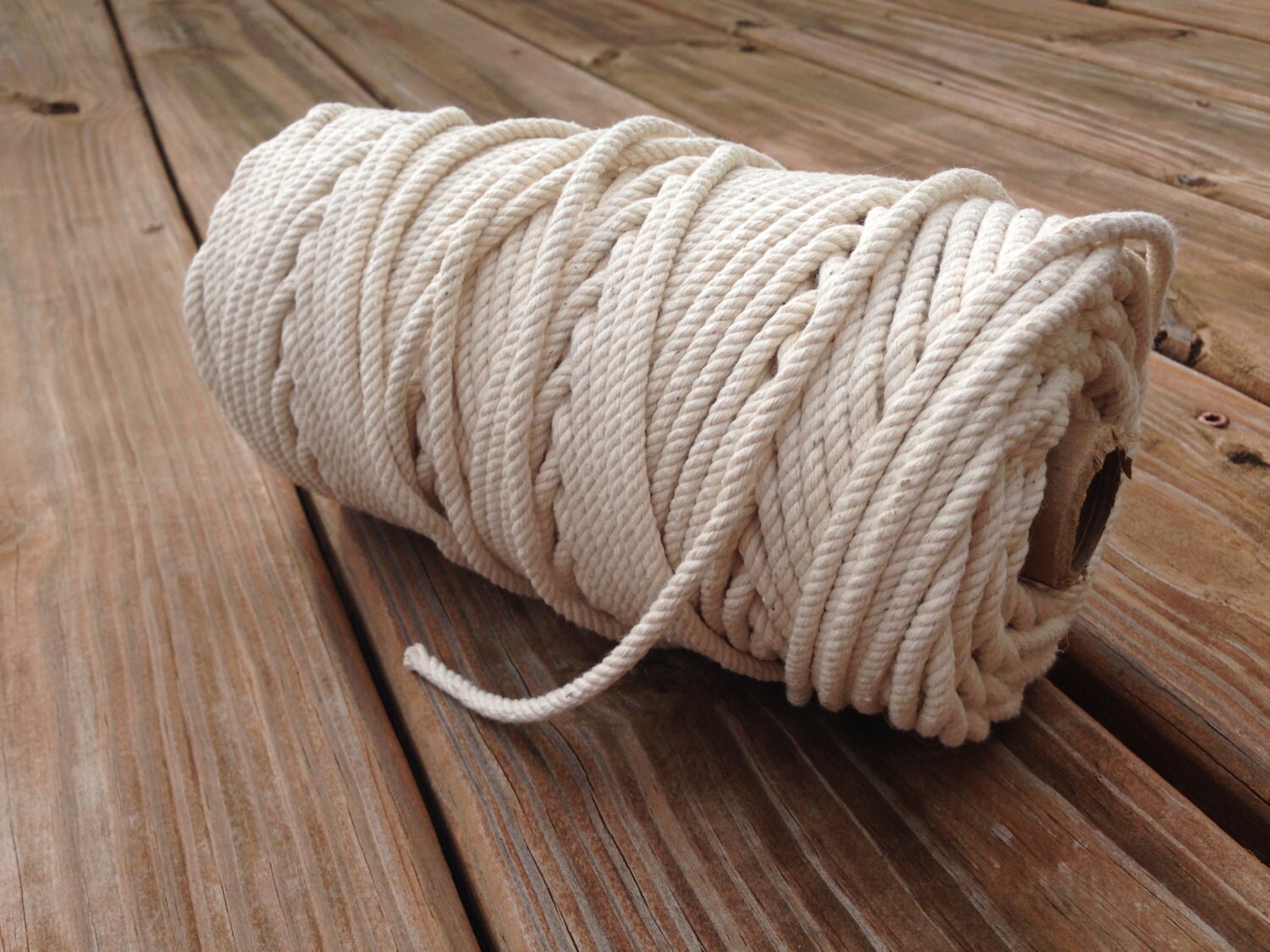 100 Cotton Rope Cord White/ Natural 5 YARDs by theiheartmarket