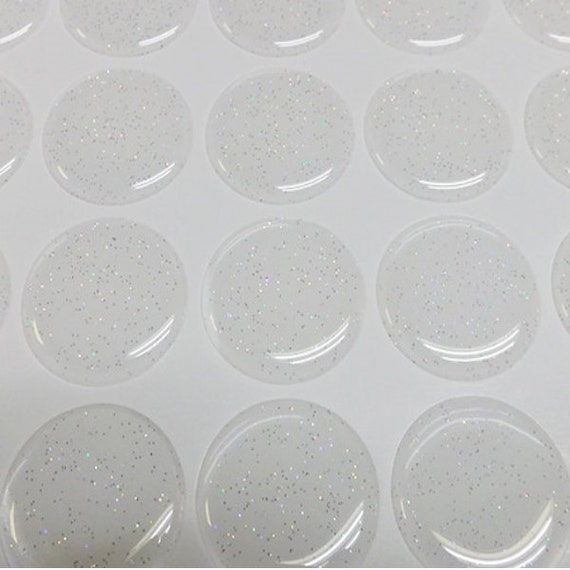 20 Glitter Epoxy Dome Stickers DIY by Sparklesbeadsandmore on Etsy