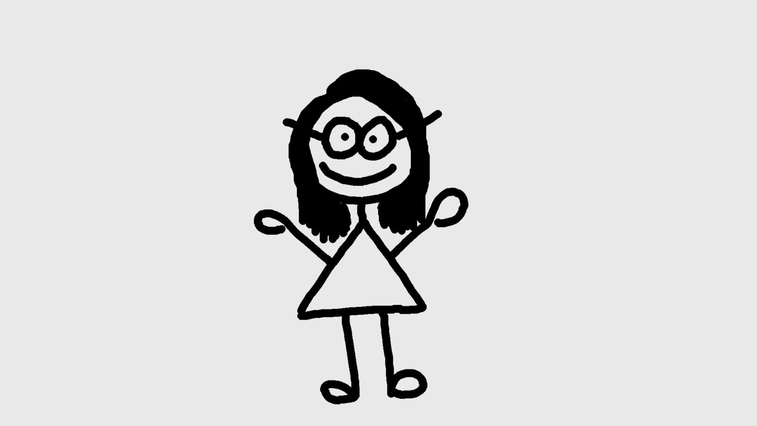 stick lady drawing