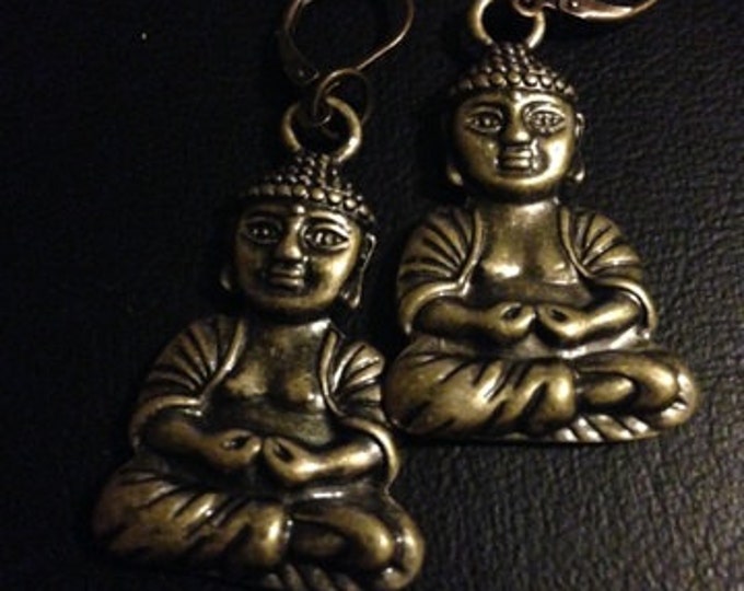 Large buddha earrings