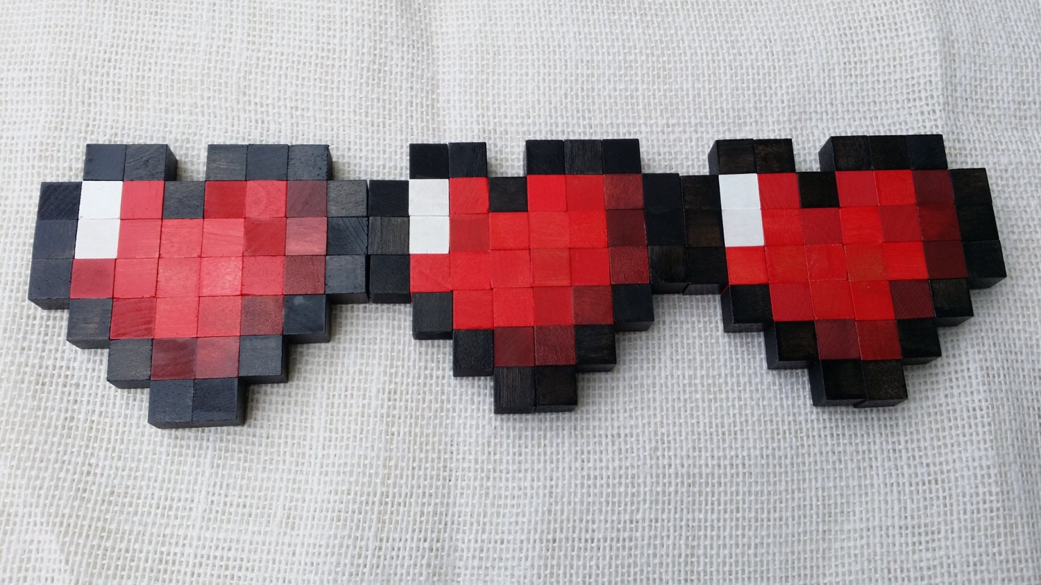 Legend of Zelda Inspired Heart Pixel Heart Wooden Heart
