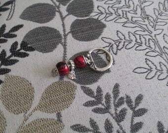 Key ring-Red and black.