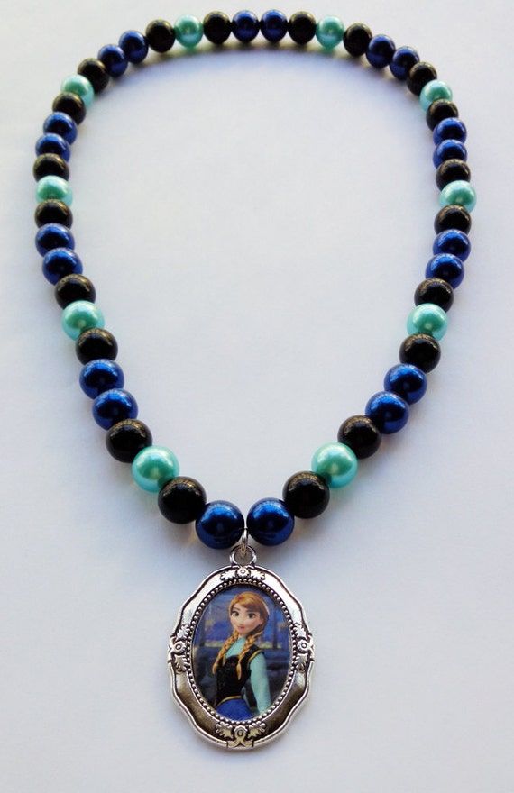 Frozen princess Anna necklace Pearl beads by LanlianAccessories