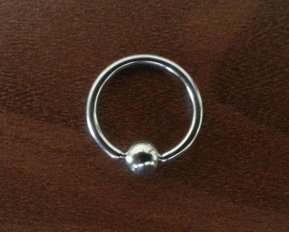 12g septum 7/16 Captive bead ring by BloodLotus on Etsy